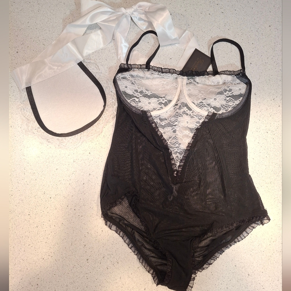 NWT Frederick's of Hollywood Maid You Miss Me Lingerie S/M